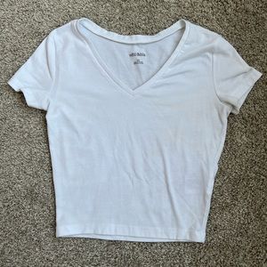 Wild Fable White Crop Tee